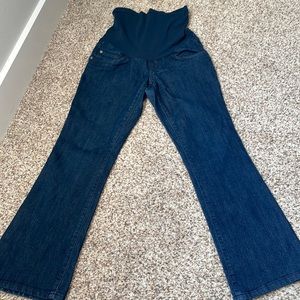 Indigo Blue boot cut jeans size 28x27 petite S dark wash blue maternity jeans